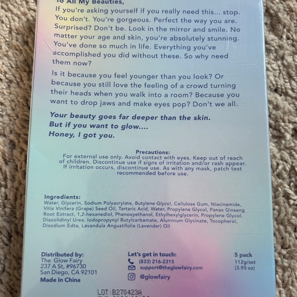 NIB the glow fairy wrinkle erasers - neck - 5 pack - Picture 3 of 3